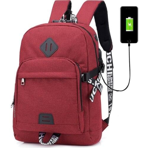 New Mens Leisure Intelligent Rechargeable Backpack Lovers Mens and Womens Anti Theft Waterproof Multilayer Schoolbag Preppy