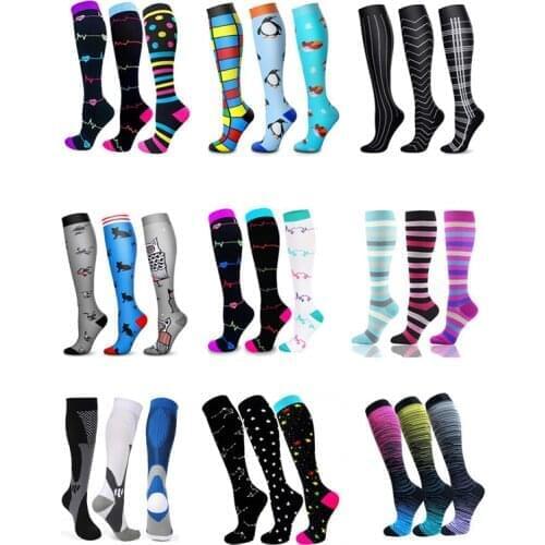 Dropship Unisex Compression Socks Set Wholesales Soccer Football Socks Tube Outdoor Sport Nursing Hiking Running Fitness Socks