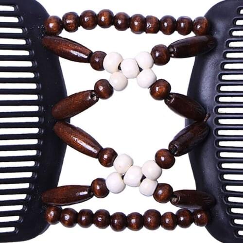 Comb Floral EZ Updo Women Stretchy Double Hair Beauty Beaded Girls Hairpin