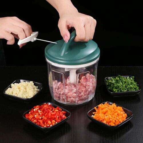 MSJO Manual Meat Grinder Chopper Garlic Cutter Multifunction Vegetable Fruit Twist Shredder Garlic Chopper Kitchen Gadgets Tools