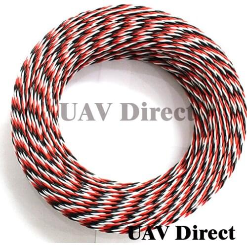 DIY FUTABA Color 22# 22AWG 60 Cores Servo Extension Cable/ Twisted Wire 20 Meters without Connector for RC Model