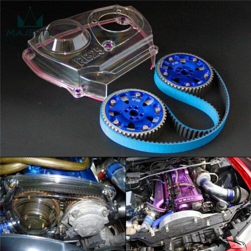 Cam Pulley + Timing Belt + Clear Cover For Nissan Skyline R32 R33 GTS RB25DET