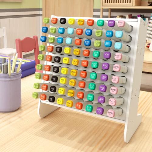 Student Desktop Marker Storage Box Stationery Box Childrens Learning Pen Holder Makeup Brush Holder Marker Display Stand