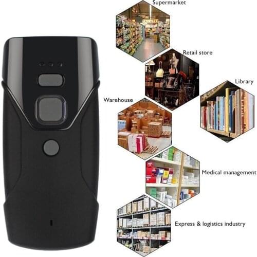 Barcode Scanner USB Wired+Bluetooth+2.4G Wireless Support 1D Barcode for Windows Android IOS