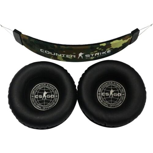 1 Sets Ear Pads and Headband for Steelseries Siberia V2 CS GO Gaming Headsets Quality Headphones Replacement Earpads Accessories