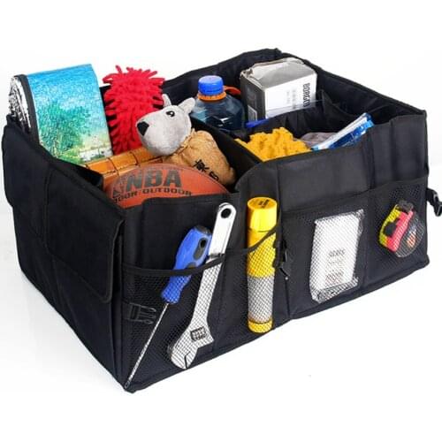 Car Auto Auto Trunk Storage Bag Waterproof Foldable Black Portable Auto Storage Box Multi-use Tools Organizer Car Accessories