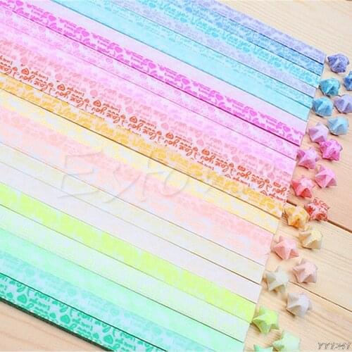 Glow in Dark Lucky Star Origami Folding Plastic Strip Paper I LOVE YOU Design Y110-Dropshipping