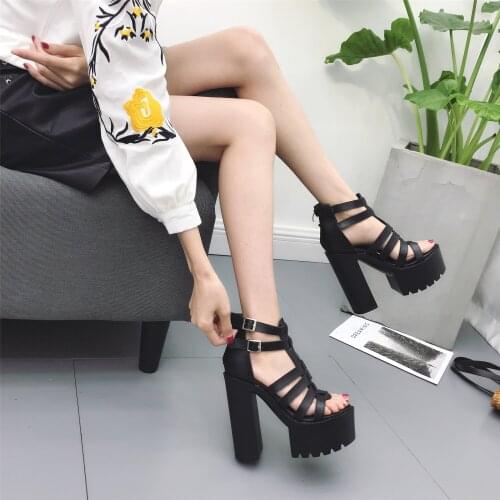European and American nightclub dj bar women singer ds performance shoes cros 15cm heel super high waterproof table sandals