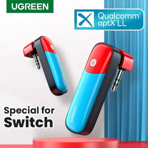UGREEN Switch Bluetooth 5.0 Audio 3.5mm Transmitter Adapter for Nintendo Switch APTX LL Wireless Transmitter
