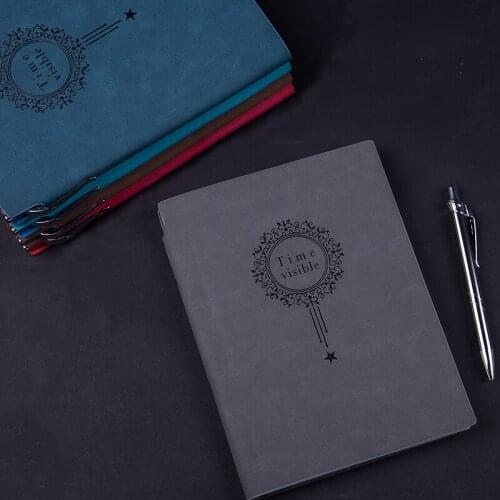 Ruize Vintage Leather Diary Notebook A5 Soft Cover Creative Note Book Stationery Supplies A5 Thick Paper Agenda 2020 Daily Memos