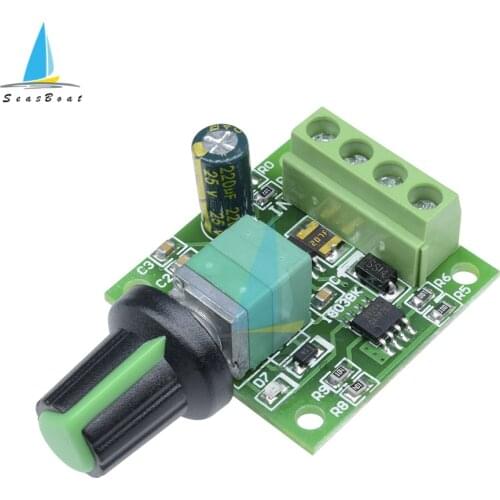 DC 1.8V 3V 5V 6V 12V 2A PWM Motor Speed Controller Low Voltage Motor Speed Control Switch PWM Adjustable Drive Module