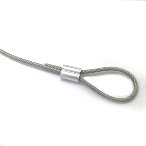 100pcs Aluminium Tie Double Hole Diameter 3mm M3 Sleeves and thimble rope for Crimping Wire Rope High Quality