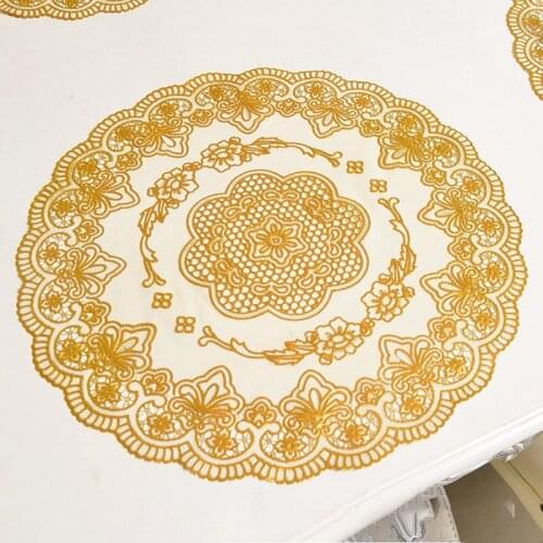 12PC European Placemats, Heat-Resistant Placemats Stain Resistant Anti-Skid PVC Table Woven Plate Mats