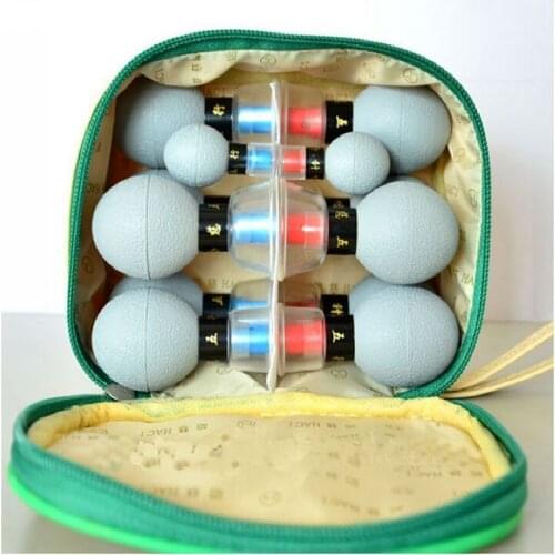 18pcs Cans Suction Cups Cupping Set Chinese Acupuncture Physical Therapy Magnetic Massage Jars for Vacuum Cupping Therapy