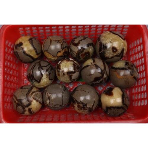 2LB Wholesale Septarian Dragon Stone Sphere Healing Reiki Chakra grid ball