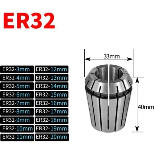 3-20mm ER32 Spring Collet Chuck Tool Holder For CNC Workholding Engraving Lathe