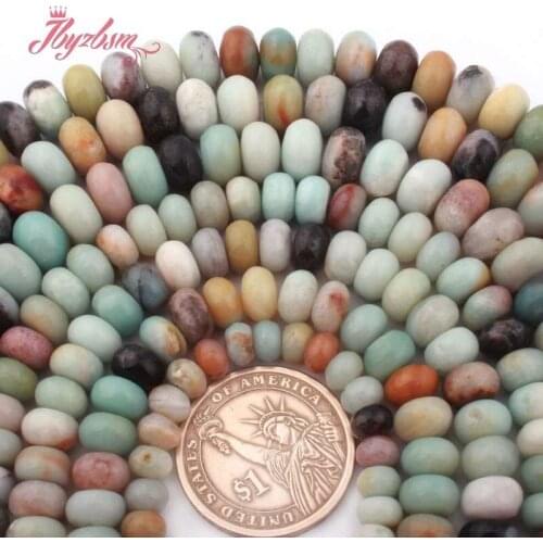 3x6,5x8,6x10mm Rondelle Heishi Smooth Multicolor Amazonite Natural Stone Loose Beads For DIY Jewelry Making 15" Free Shipping