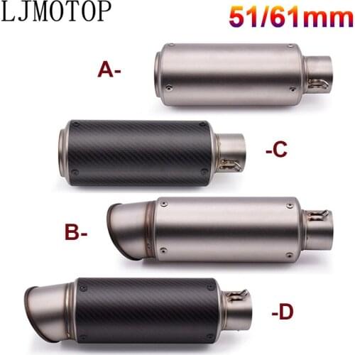 51mm 61mm motorcycle with DB killer exhaust pipe Exhaust Pipe Muffler For Suzuki GT550 RG500 RGV250 VS800 VZ800 Bandit 650S