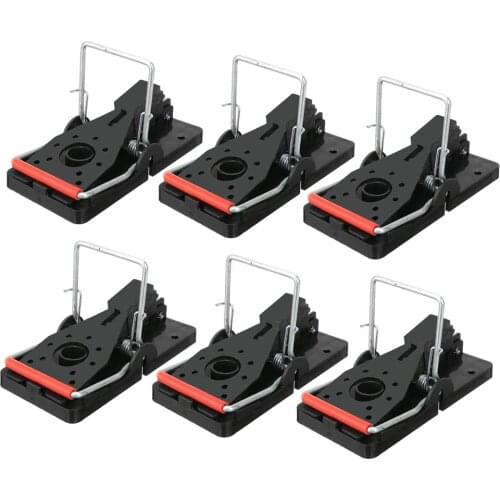 6Pcs/Set Reusable Rat Traps Mice Mouse Traps Mousetrap Bait Snap Spring Rodent Catcher Pest Control Mousetrap Accessories