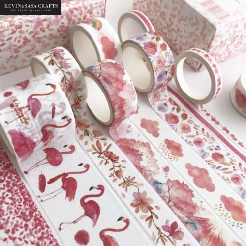 8pcs/set Printing Washi Tape Set Diy Masking Tape Cute Stickers School Suppliers Stationery Gift Presented By Kevin&Sasa Crafts