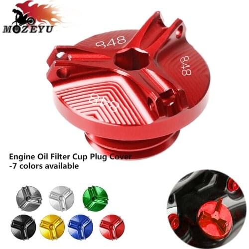 848 2011 Motorcycle CNC Aluminum Engine Oil Cap Bolt Screw Filler Cover For DUCATI 848 2007 2008 2009 2010 2011 Engine Oil CUP