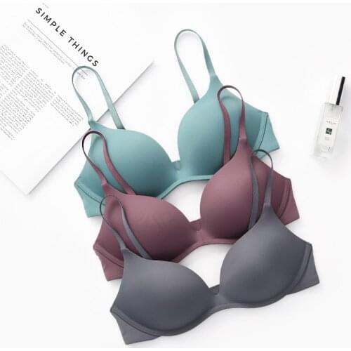 LONKKO Seamless Bras for Women Three Quarters Bra Wireless Brassiere Female Lingerie A B Cup Ultra Thin Underwear Intimates