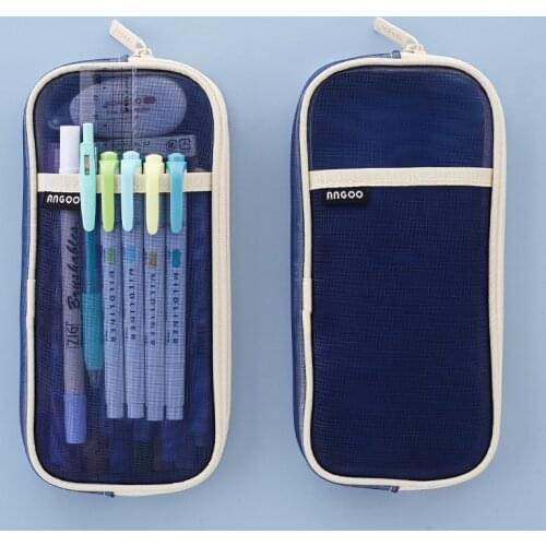 Large Capacity Pencil Case Bag Storage Mesh Pen Bag Stationery Supplies or Cosmetic Travel Student Kids Adults 23x2x11cm LBS
