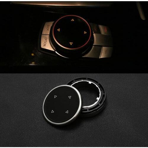 For iDrive Car Multimedia Button Cover Trim Knob Sticker for BMW F10 F20 F30 3 5 Series for NBT Controller Translucent Button
