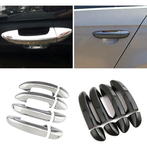 For Volkswagen VW Passat B6 B7 2005-2015 Passt CC 2008-2017 Carbon Fiber Color Modify Chrome Door Handle Cover Trim Protection