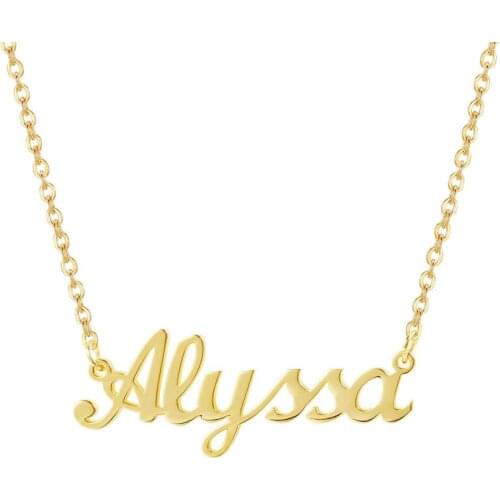 DUOYING Personalized Custom Necklace Any Name Stainless Steel Necklaces Pentant Necklace Charm Name Jewelry For Girl Kids Gifts
