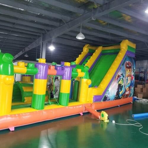 Commerical use large trampoline with slide Inflatable Bouncer House Jumper Obstacle Course