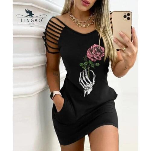 Свободные летние платья LINGAO China At AliExpress