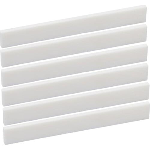 6 PCS Luthier Bone Saddle Blanks For Handmade Guitar DIY Guitar Maker