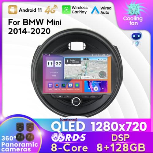 MEKEDE for BMW MINI COOPER F54 F55 F56 F60 2015-2019 Android 11 Octa Core 6+128G Car Multimedia Player Stereo Receiver Radio