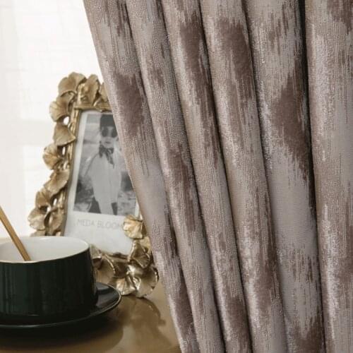 Fashionable and Simple National Style Nano Full Shading Jacquard Curtains for Living Room Bedroom Blackout Luxury Curtains