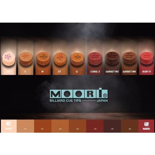 Moori Tips IV 14mm Jewel Series Japan 8 layered Pigskin Leather Tip Carom Pool Billiard Cue Stick Tips Billiard Accessories