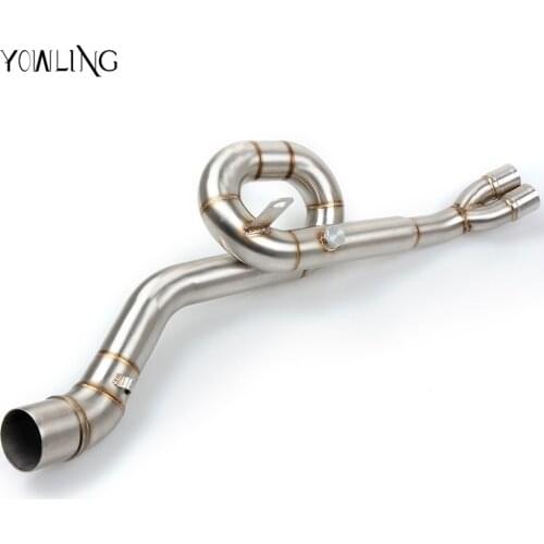 Stainless Steel Motorcycle mid exhaust pipe middle exhaust pipe Exhaust middle for Yamaha R3 YZF-R3 YZFR3 2014 2015 2016