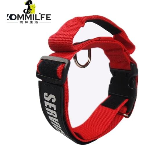 KOMMILIFE Dog Collar Necklace With Dog ID Name tags Explosion-Proof Pet Dog Collar Personalized Nylon Collar For Dogs