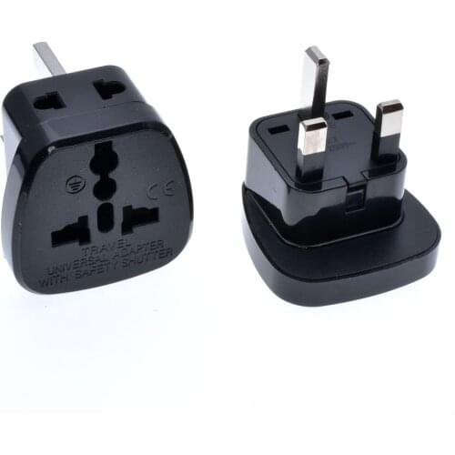 1pcs/lot 1to2 US/AU/EU to UK Plug Adapter Converter Singapore Household Plugs Wall Power Outlet Sockets with safety door