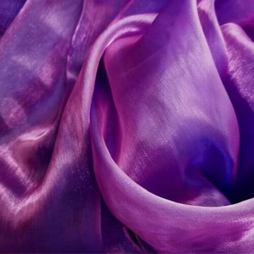 Organza Fabric Shiny Decoration Light Party Supplies Fabric Stage Cosplay Wedding Background Doll Gauze 3 Yards