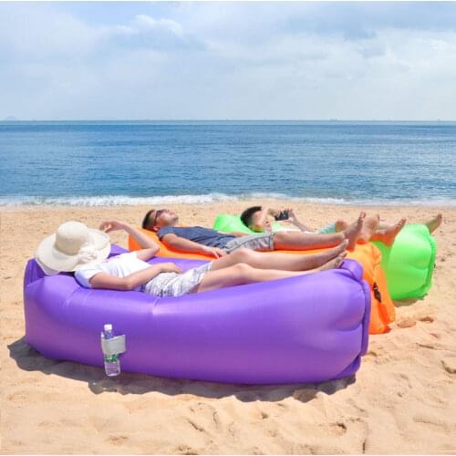 WolFAce Outdoor Camping Inflatable Sofa Mat Lazy Bag 3 Season Ultralight Beach Sleeping Air Bed Lounger Sports Camping Travel