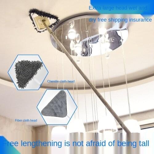 Popular Universal Wipe the Wall Artifact Triangle Small Mop Household Multi-Functional Ceiling Cleaning Roof Cleaning