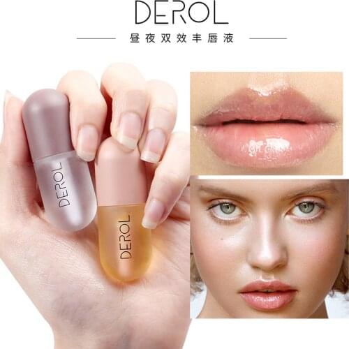 DEROL Plumper Long-lasting Moisturizing Nursing Lip Instant Volumising lips Oil Reduce Lip Fine Lines Plump Serum