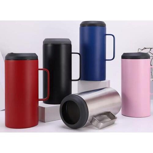 40oz Stainless Steel Cola Cans Double Vacuum Beer Handle Cup Heat and Ice Preservation Mugs Outdoor Car Cold Storage for Party