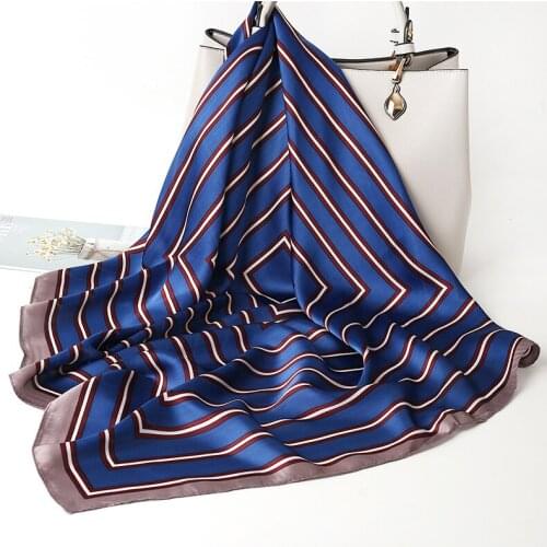 Women Scarf Quality Silk Fashion Scarf Headscarf Beach Sunscreen Bag Headscarf Scarf Design Lady Shawl Printed Silk Scarf Gift