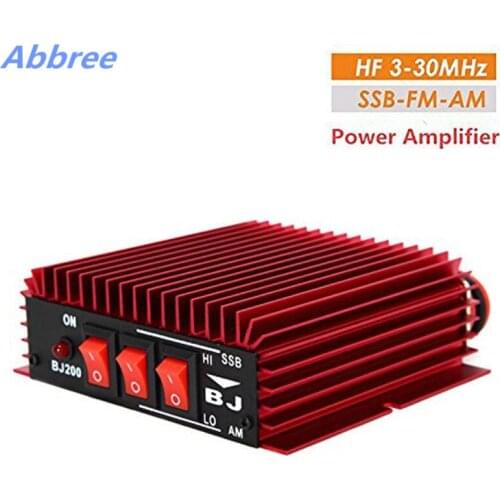 Abbree BJ-200 HF Power Amplifier 3-30MHz Voltage 13.8V for FM- AM-CW-SSB Working Mode CB Radio