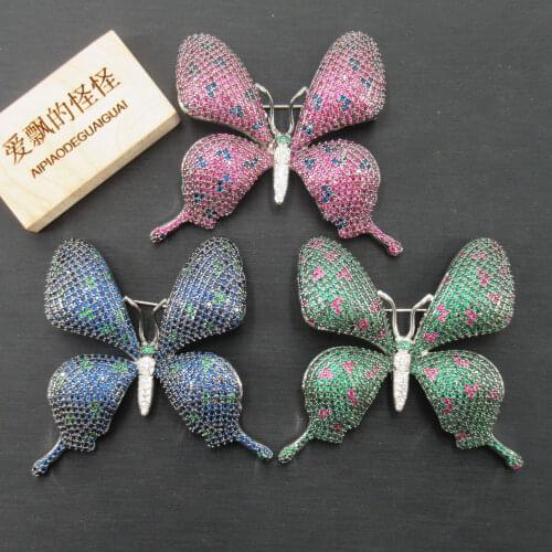 APDGG Cubic Zirconia Crystal Butterfly Brooch Pin Women Jewelry Pin Birthday Gift