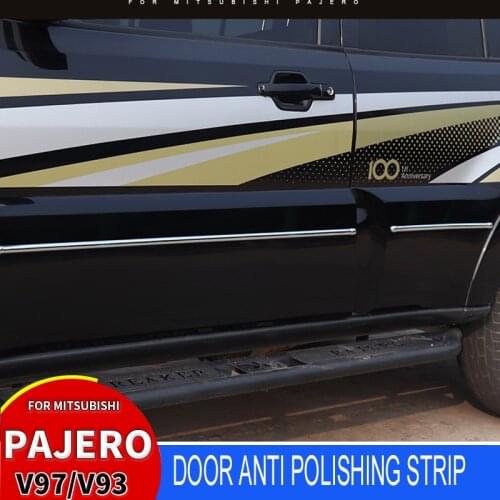 Car Side Door Body Trim ABS Chrome Accessories Auto Accessory For Mitsubishi Pajero V97V93 Car Styling Accesorios Para A
