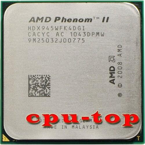 Free Shipping AMD Phenom II X4 945 95W 3.0GHz Quad-Core CPU Processor HDX945WFK4DGM /HDX945WFK4DGI Socket AM3