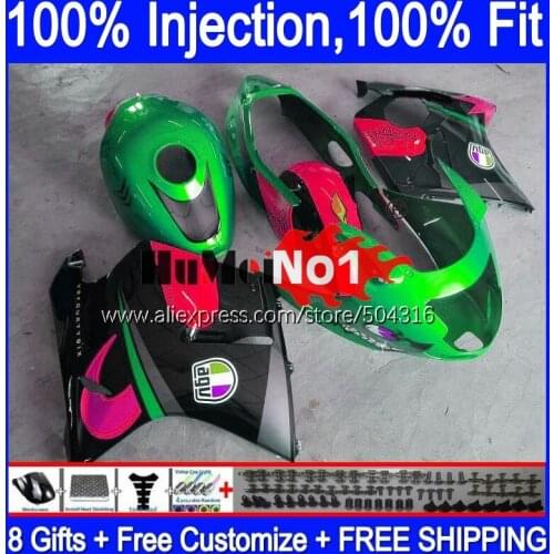 Blackbird For HONDA CBR 1100 XX CBR1100XX 92MC.126 CBR1100XX 1996 1997 1998 1999 2000 2001 96 97 98 99 00 01 Fairing Shark green